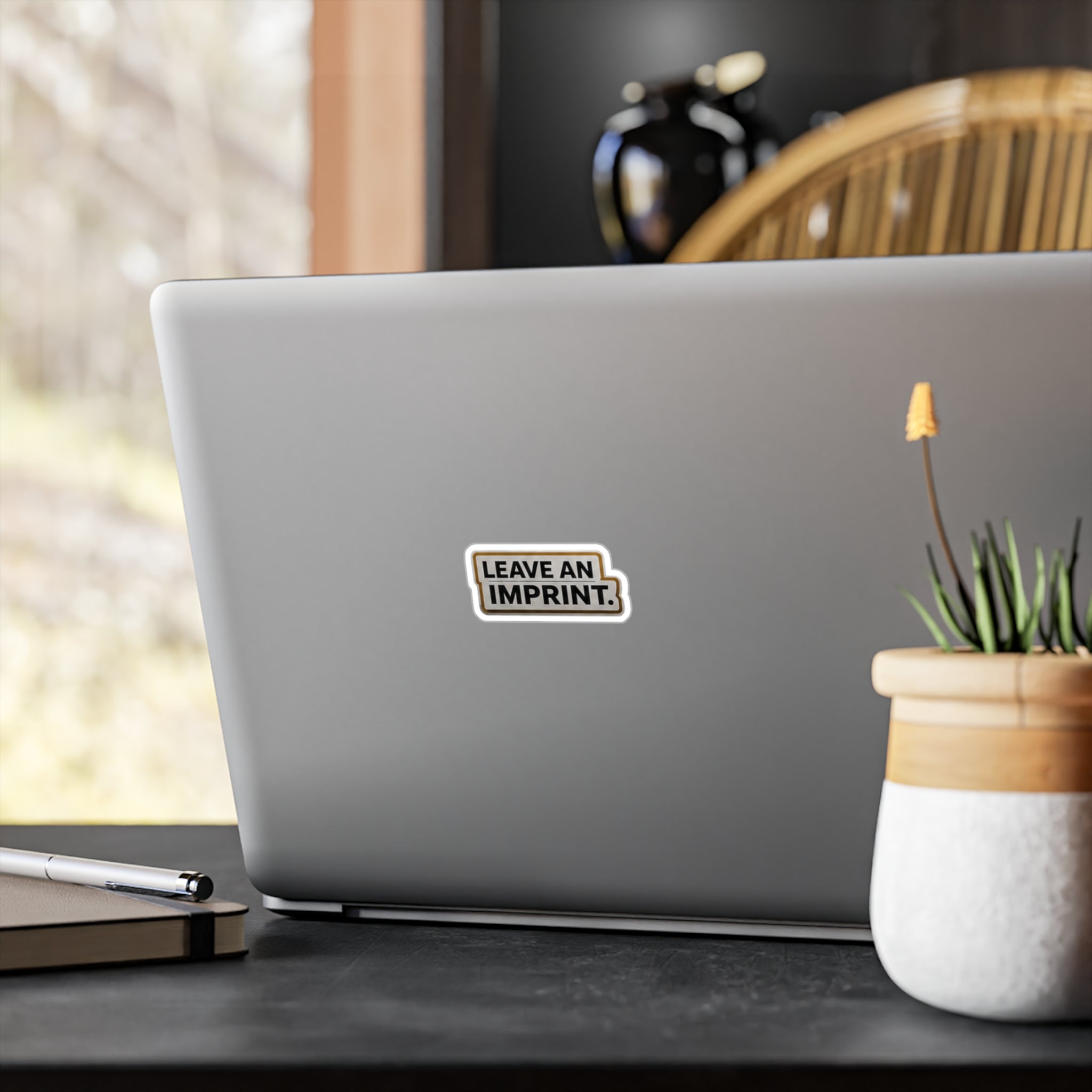 Leave An Imprint Vinyl Decal — Bold Kiss-Cut Sticker